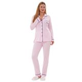 Mecit 6307 Pembe Boydan Düğmeli Kadın Pijama Takımı