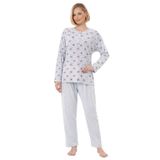 Mecit 6314 Mavi Kadın Büyük Beden Pijama Takımı