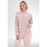 Mecit 6314 Pudra Kadın Büyük Beden Pijama Takımı