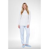 Mecit 6361 Mavi%100 Pamuk Büyük Beden Kadın Pijama Takımı