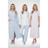 Mecit 6387 Mavi Büyük Beden Kadın Sabahlık Gecelik Pijama Takımı
