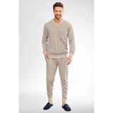 Mecit Pijama By Mecit 2757 Gri Yazlık Büyük Beden Erkek Pijama Takımı