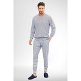 Mecit Pijama By Mecit 2757 Mavi Yazlık Büyük Beden Erkek Pijama Takımı