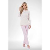 Mecit Pijama Kadın Büyük Beden Yakası Düğmeli Uzun Kollu Battal Anne Pijama Takımı %100 pamuk