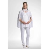 Mecit Pijama Kadın Uzun Kollu Dantel Pelerinli Lohusa(Hamile) 3^Lü Pijama Takımı %75 Pamuk %25 Viskon