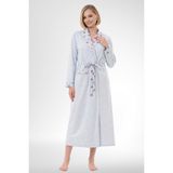 Mecit Pijama Mecit 6311 Mavi Kadın Büyük Beden Sabahlık - 4XL