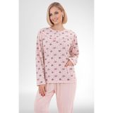 Mecit Pijama Mecit 6314 Pudra Kadın Büyük Beden Pijama Takımı