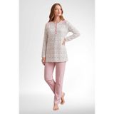 Mecit Pijama Mecit 6355 Pembe Büyük Beden Kadın Pijama Takımı