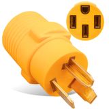MECMO - Seviye 2 EV Şarj için NEMA 10-30P - 14-50R EV Şarj Adaptörü Kablosu, UL Listeli 30 Amp Kurutucu Fişi, 50 Amp EV Şarj Adaptörü Kablosu, EV,10-AWG STW (1FT) ile Uyumlu