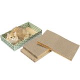 MECOOL Kedi Tırmalama Tahtası,Kedi Kazı Kazan Kutusu ile 3PC Kedi Kazı Tablası,Kapalı Kediler için Tersinir Oluklu Kedi Scratcher Karton ve Salon Yatağı, Catnip