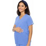 Med Couture MC8459 – MC8727 Hamile Scrubs Takımı – İthal, Şık Görünümlü ve Ultra Konforlu Doktor Hemşire Forması - Açık Mavi - 2XL