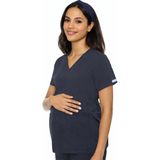 Med Couture MC8459 – MC8727 Hamile Scrubs Takımı – İthal, Şık Görünümlü ve Ultra Konforlu Doktor Hemşire Forması - Gri - XL