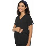 Med Couture MC8459 – MC8727 Hamile Scrubs Takımı – İthal, Şık Görünümlü ve Ultra Konforlu Doktor Hemşire Forması - Siyah - 2XL