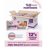 Med-Cover Baby Pişik Önleyici Bakım Mendili 50'li x 12 Avantaj Paketi Parfümsüz Hassas Ciltler İçin