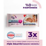 Med-Cover Baby Pişik Önleyici Bakım Mendili 50'li x 3 Avantaj Paketi
