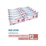 MED-COVER Med-cover Bariyer Kremli Perine Vücut Mendili 50'li 12 Paket