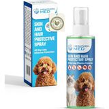 Med Köpek ve Kedi Deri & Tüy Koruyucu Sprey – Doğal Vegan Formül, Kene ve Pireye Karşı Etkili, Kaşıntı Giderici, Tüy Dökmeyi Azaltır, Kötü Kokuyu - Standart