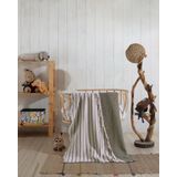 Medaillon Home Haki %100 Pamuklu 4 Katlı Çift Taraflı Müslin Bebek Battaniyesi & Çocuk Müslin Örtü