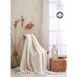 Medaillon Home Krem 4 Katlı Müslin %100 Pamuklu Pike - Yatak Örtüsü - Tv Battaniyesi