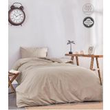 Medaillon Home Soft Kahverengi %100 Pamuklu Tek Kişilik Nevresim Takımı