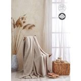 Medaillon Home Soft Kahverengi 4 Katlı Müslin %100 Saf Pamuklu Pike - Yatak Örtüsü - Tv Battaniyesi
