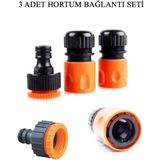 Medalyan-1/2" Hortum Musluk Bağlantı Adaptörü (2 Adet) + 1/2-3/4" Musluk Adaptörü