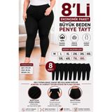 Medament 8'Lİ BÜYÜK BEDEN AĞLI PENYE TAYT ( EXTRA BÜYÜK BEDEN) RAHAT KALIP, YÜKSEK BEL.
