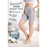 Medament AĞLI KISA GRİ PENYE TAYT (SÜPER KALİTE)