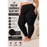 Medament Büyük Beden Kadın Şardonlu Tayt Kışlık Sıcak Tutan Yüksek Bel Esnek Tayt 2XL 3XL 4XL 5XL 6XL 7XL 8XL