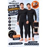 Medament Erkek Kışlık Şardonlu İçlik Tayt 2’li Paket Büyük Beden 2XL-8XL Esnek Bel Lastikli Sıcak Tutan İçlik Tayt