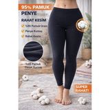 Medament RAHAT KALIP YÜKSEK BEL AĞLI PENYE TAYT [RAHAT KALIP,PAMUKLU TAYT] - Siyah - 2XL