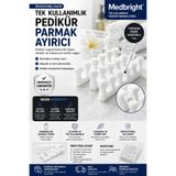 MEDBRIGHT beyaz 50 Çift Pedikür Parmak Arası Kullan At Ayırıcı Seperatör Tek Kullanımlık Ayraç