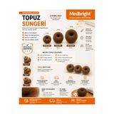 MEDBRIGHT Profesyonel SİYAH Topuz Süngeri Seti 3 Adet | 6-8-11 cm Dolgun Topuz SÜNGERİ