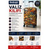 MEDBRIGHT Valiz Kılıfı Bavul Kılıfı Likralı Esnek Kumaş Ve Dayanıklı Valiz Kılıfı DSN-VK05 (KABİN)