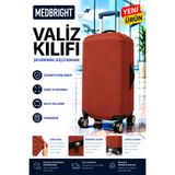 MEDBRIGHT Valiz Kılıfı Bavul Kılıfı Likralı Esnek Kumaş Ve Dayanıklı Valiz Kılıfı KİREMİT-VK25