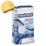 Medcare Classic Emici Külot Yetişkin 5,5 Damla Large Beden 120 Adet Paket Hasta Bezi