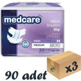 Medcare Maxi Bel Bantlı 8 Damla Medium Beden 3x30 Adet Paket Hasta Bezi