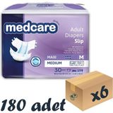 Medcare Maxi Bel Bantlı 8 Damla Medium Beden 6x30 Adet Paket Hasta Bezi
