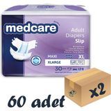 Medcare Maxi Bel Bantlı 8 Damla Xlarge Beden 2x30 Adet Paket Hasta Bezi
