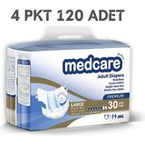 Medcare Premıum Hasta Bezi Belbantlı Large 30LU (120 Adet)