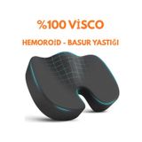 Medcat Hemoroidd Basurr Kuyruk Sokumu Oturma Simidi Minderi Yastığı Visco Ortopedik Yastık - Siyah