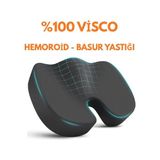 Medcat Hemoroidd Basurr Kuyruk Sokumu Oturma Simidi Minderi Yastığı Visco Ortopedik Yastık - Siyah