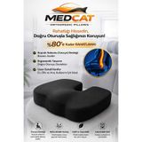 MedCat Ortopedik Oturma Minderi Hemeroid Kuyruk Sokumu Coccyx Cocix Oturma Minderi Visco Minder Siyah