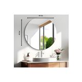 meDDex 45 Cm Yuvarlak Ayna Dekoratif Ayna, Konsol Aynası, Hol Aynası, Dresuar Aynası Sade Aynalar