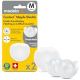 Medela Göğüs Ucu Koruyucu Contact Nipple Shield - BPA İçermez, İnce ve Yumuşak Silikondan Yapılmıştır - 2 Kalkan ve Kasa İçerir, M Beden (20 mm)