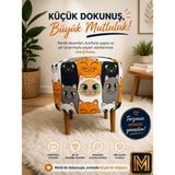 Medet Home Diday Kedii Puf F Puf Koltuk Puff Dekoratif Şık Fonksiyonel Tabure Moderndesenli Silindir Dijital Baskılı Renkli Bench Dekoratif Bohem Doğal Gürgen Ayaklı Çok Amaçlı Bahçe Ev Balkon - 40x40x40