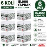 MEDEVRELF Copier Bond (Vege) A4 Fotokopi Kağıdı 80 gr 6 Koli - Beyaz