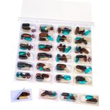 Medi-Aid Kontrollü Ünite Doz Soğuk Mühür İlaç Blister Paket Kartı, Ayrı Tek Doz Hap Kabarcıkları İçin Delikli (6'lı Paket - XXL)