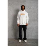 Medi Giyim Erkek Baskılı Kapüşonlu 3 Iplik Pamuklu Hoodie Sweatshirt - Beyaz - 2XL
