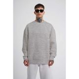 Medi Giyim Erkek Bisikilet Yaka 3 Iplik Pamuklu Sweatshirt - Gri